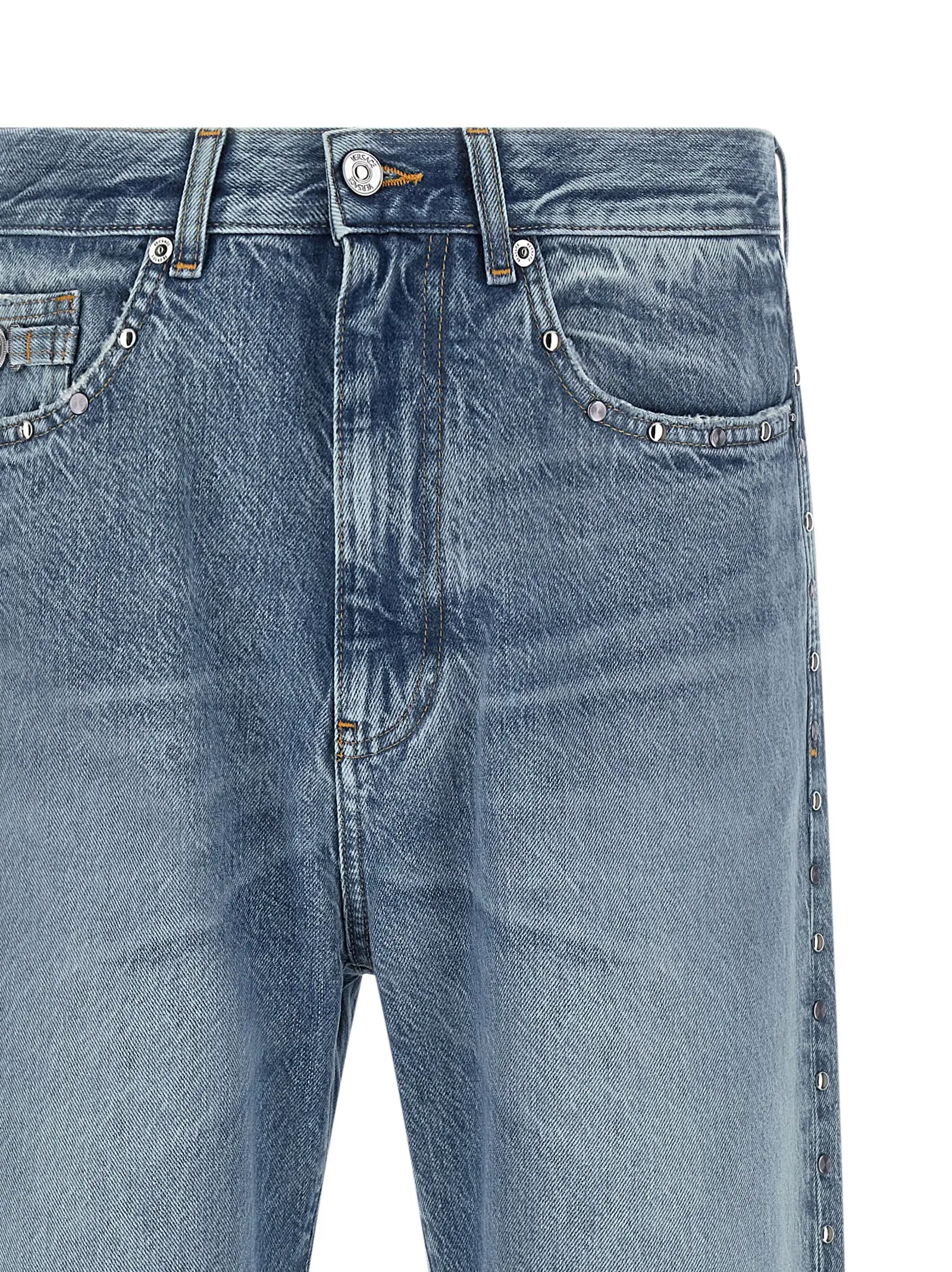 Джинси Versace Studded Сині 4 Studded jeans 100% cotton VERSACE Blue