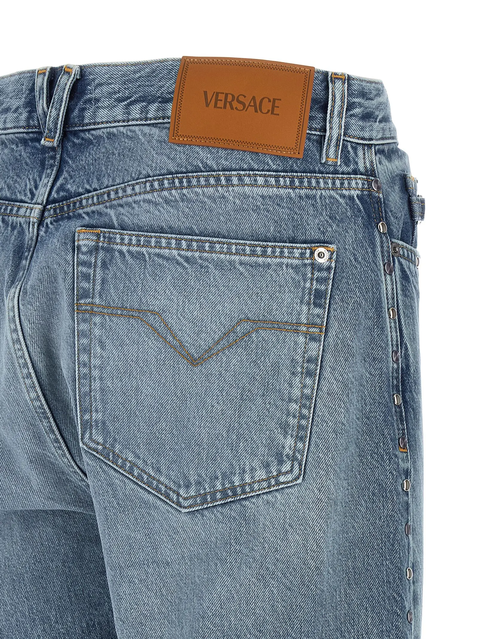 Джинси Versace Studded Сині 5 Studded jeans Spring Summer 2026 VERSACE Blue