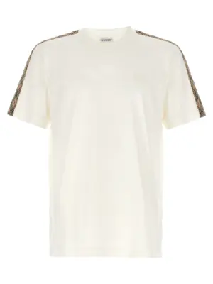 Check tape t-shirt BURBERRY White