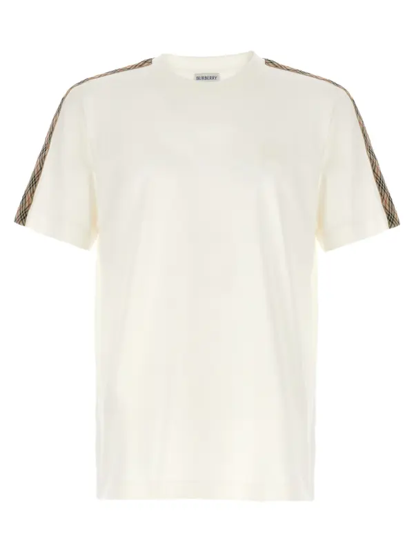 Check tape t-shirt BURBERRY White