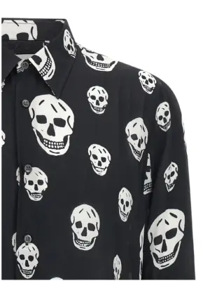 'Skull' shirt Man MCQUEEN White/Black