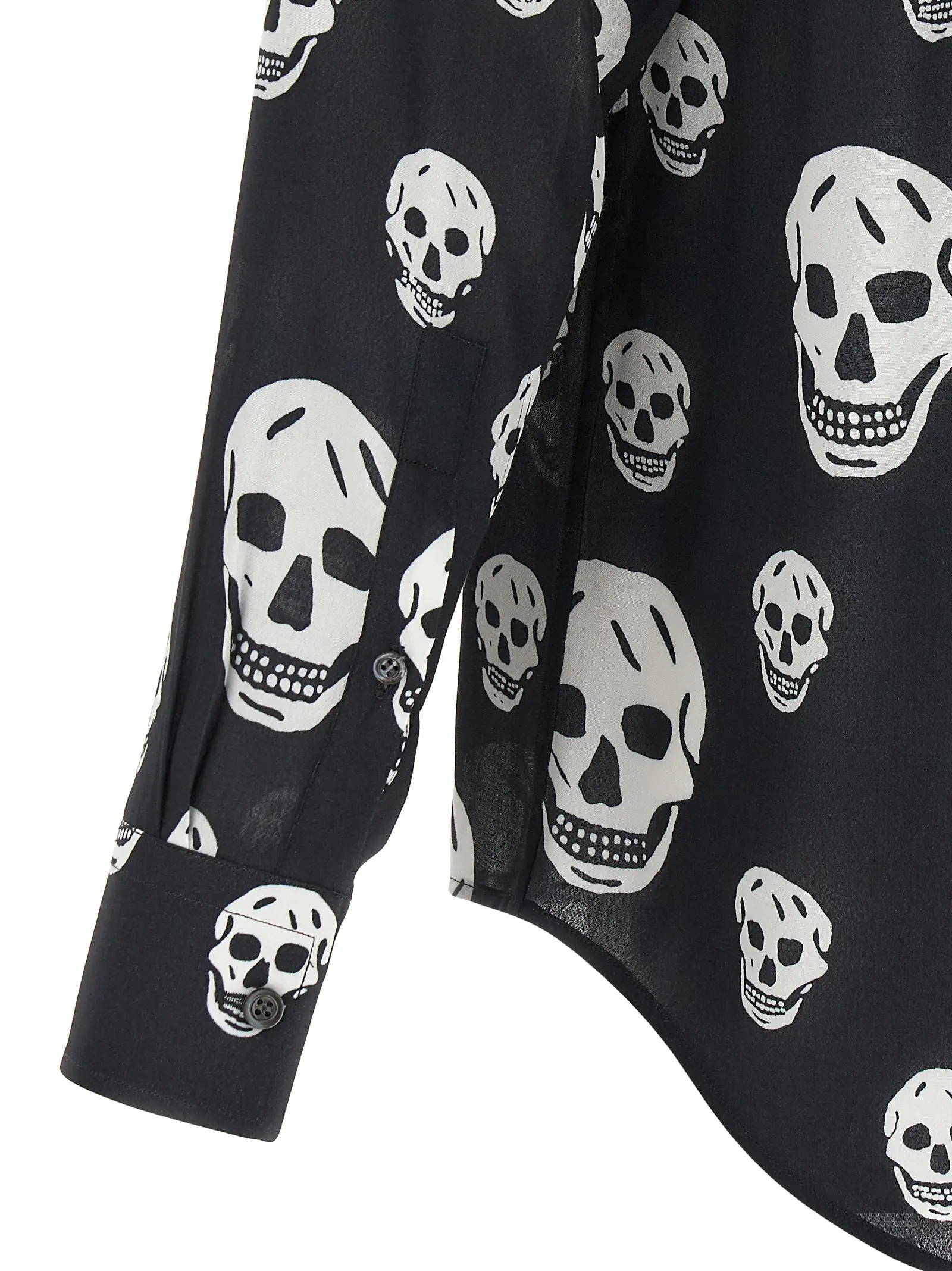 Сорочка McQueen Skull Чорно-біла 4 'Skull' shirt 100% viscose MCQUEEN White/Black