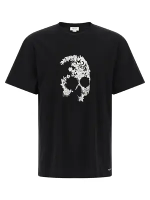 'Skull' T-shirt MCQUEEN White/Black