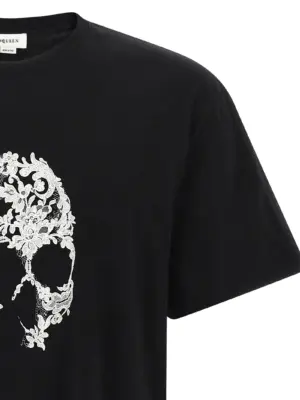'Skull' T-shirt Man MCQUEEN White/Black
