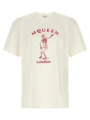 'Skeleton' T-shirt MCQUEEN Red