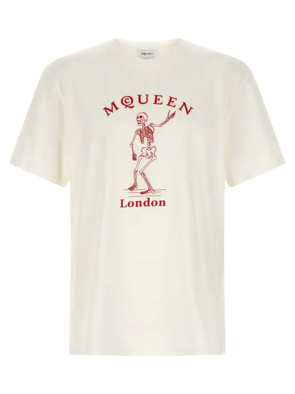 'Skeleton' T-shirt MCQUEEN Red