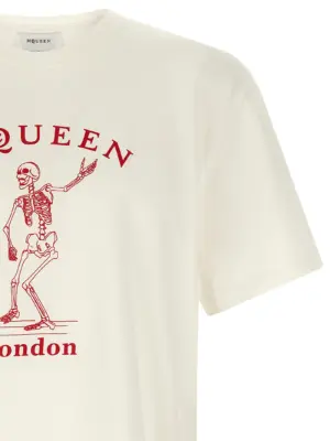 'Skeleton' T-shirt Man MCQUEEN Red