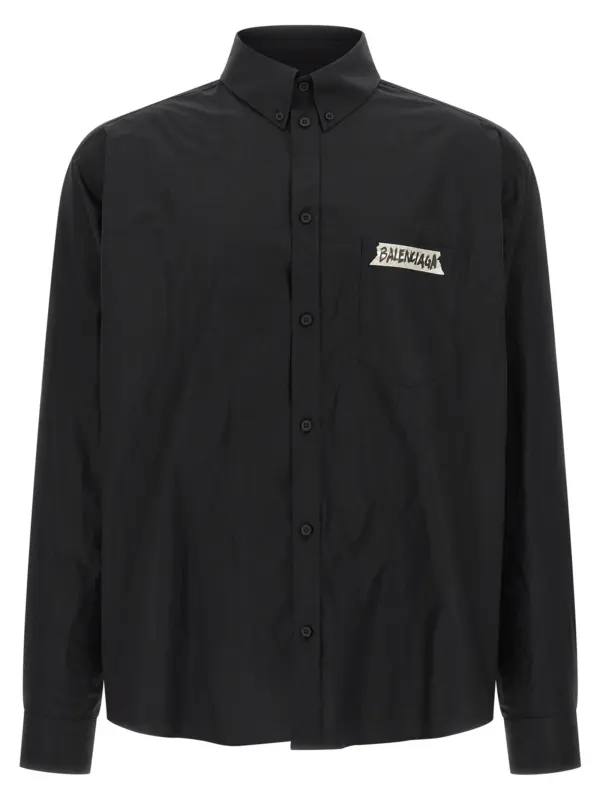 'Masking Tape' shirt BALENCIAGA Black
