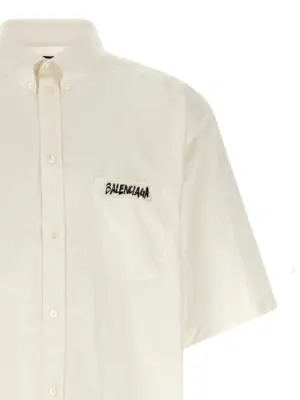'Masking Tape' shirt Man BALENCIAGA White