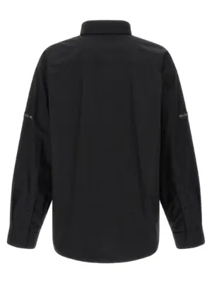 Logo patch shirt 857814TRM281000 BALENCIAGA Black
