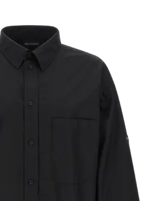 Logo patch shirt Man BALENCIAGA Black