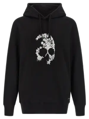 'Skull' hoodie MCQUEEN White/Black