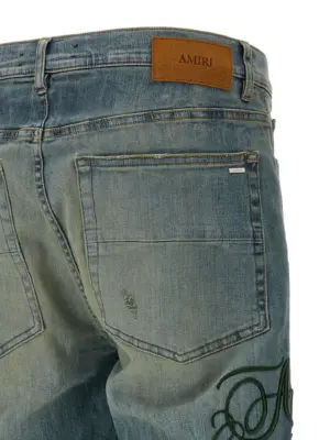'Amiri Hollywood MX1' jeans 92% cotton 6% elastomultiester 2% elastane AMIRI Blue
