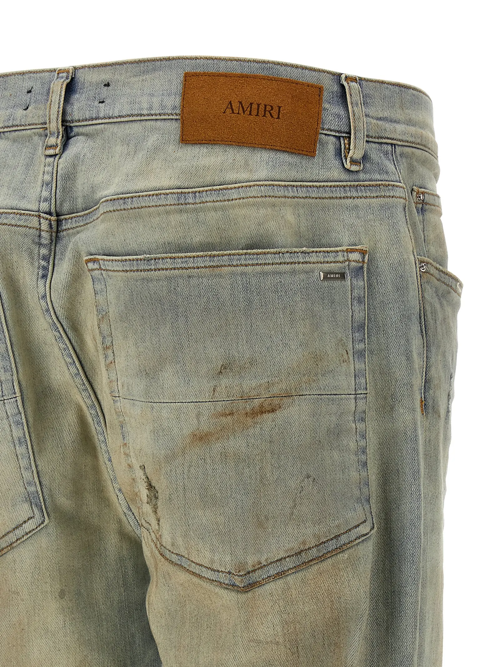 Джинси Amiri Suede MX1 Бежеві 4 'Suede MX1' jeans 92% cotton 6% elastomultiester 2% elastane AMIRI Beige