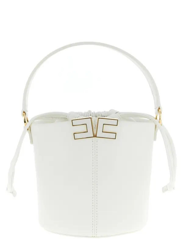 Logo bucket bag ELISABETTA FRANCHI Beige