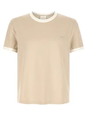 Logo embroidery t-shirt A.P.C. Beige