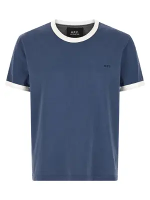 Logo embroidery t-shirt A.P.C. Blue