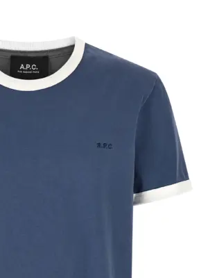 Logo embroidery t-shirt Man A.P.C. Blue