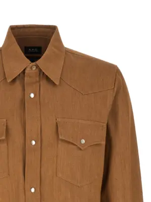 'Western' shirt Man A.P.C. Brown