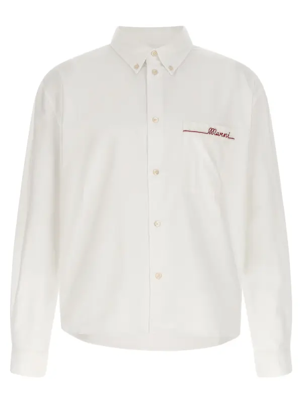 Embroidery shirt MARNI White