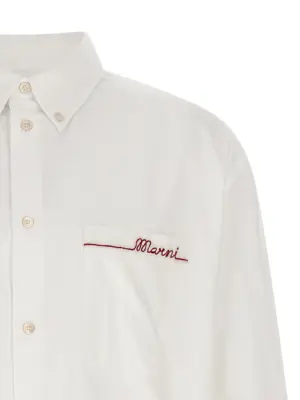 Embroidery shirt Man MARNI White