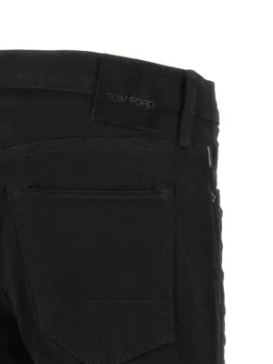 Straight leg jeans 98% cotton 2% polyurethane TOM FORD Black