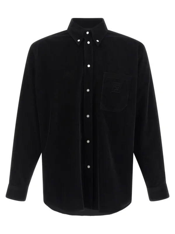 Corduroy shirt FENDI Black