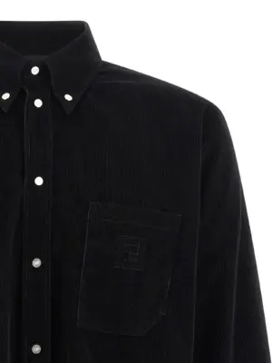 Corduroy shirt Man FENDI Black