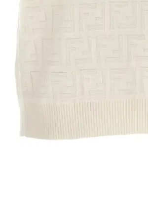 'FF' sweater 100% cotton FENDI White
