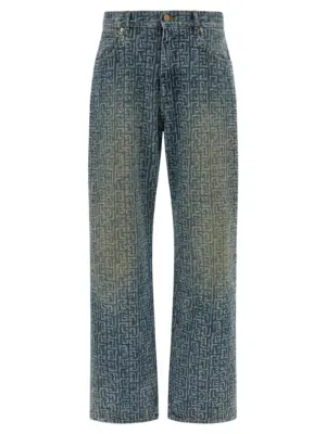 Jeans Monogram BALMAIN Blue
