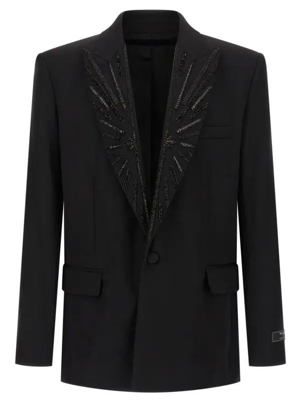 Crystal blazer BALMAIN Black