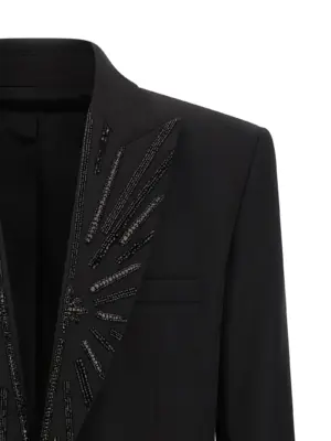 Crystal blazer Man BALMAIN Black