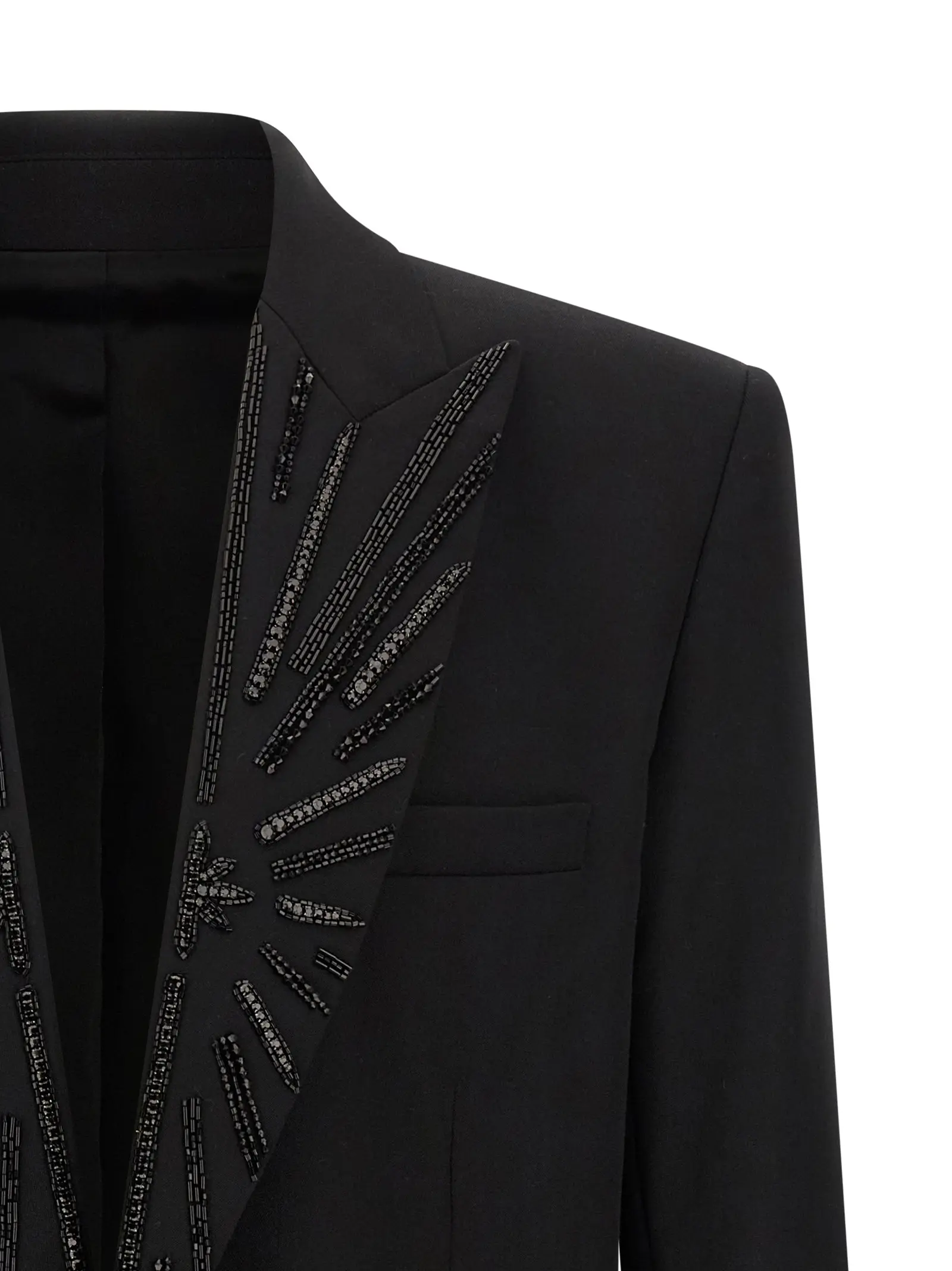 Блейзер Balmain Crystal Чорний 3 Crystal blazer Man BALMAIN Black