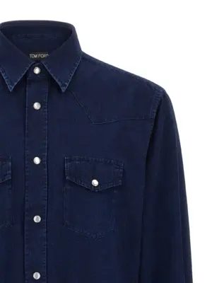 'Western' shirt Man TOM FORD Blue