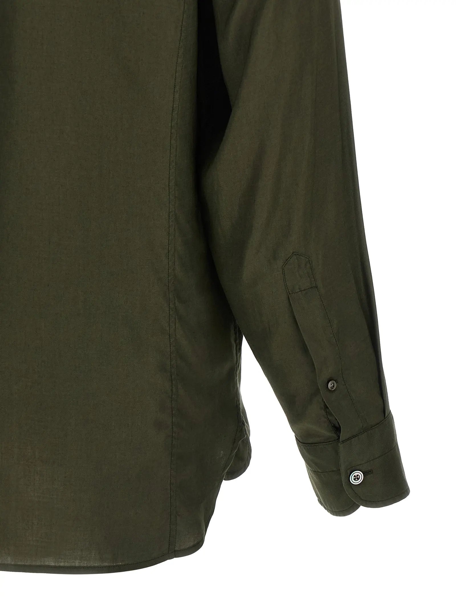 Сорочка Tom Ford Button-Down Зелена 4 Button-down shirt 100% lyocell TOM FORD Green
