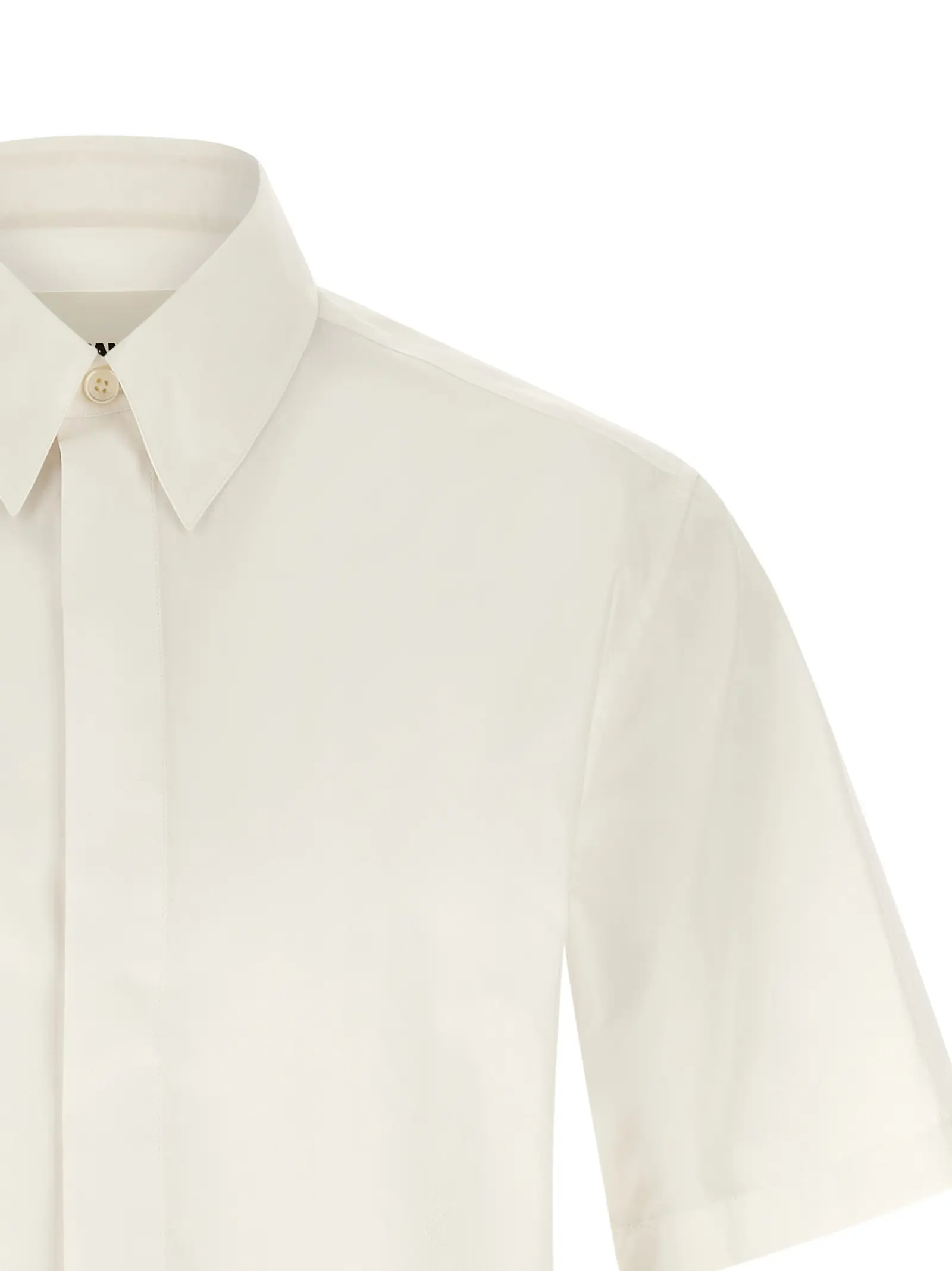 Сорочка Jil Sander з вишитим логотипом Біла 3 Logo embroidery shirt Man JIL SANDER White
