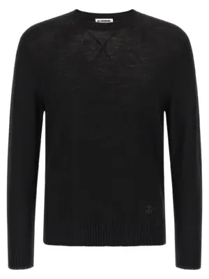Logo embroidery sweater JIL SANDER Black