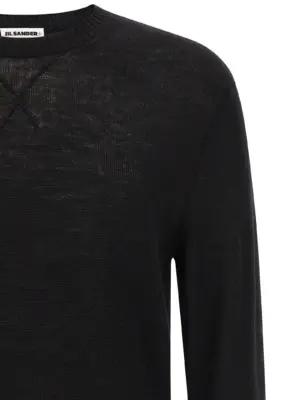 Logo embroidery sweater Man JIL SANDER Black