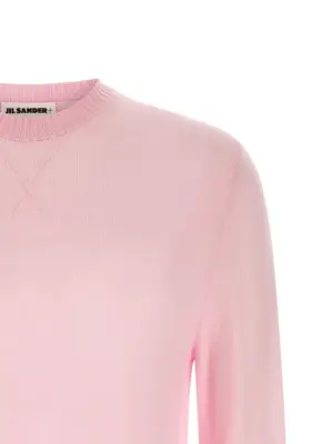 Logo embroidery sweater Man JIL SANDER Pink