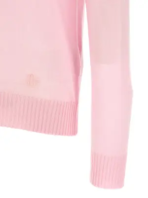 Logo embroidery sweater 100% virgin wool JIL SANDER Pink