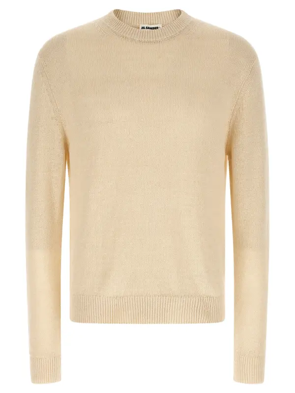 Silk hemp sweater JIL SANDER Beige