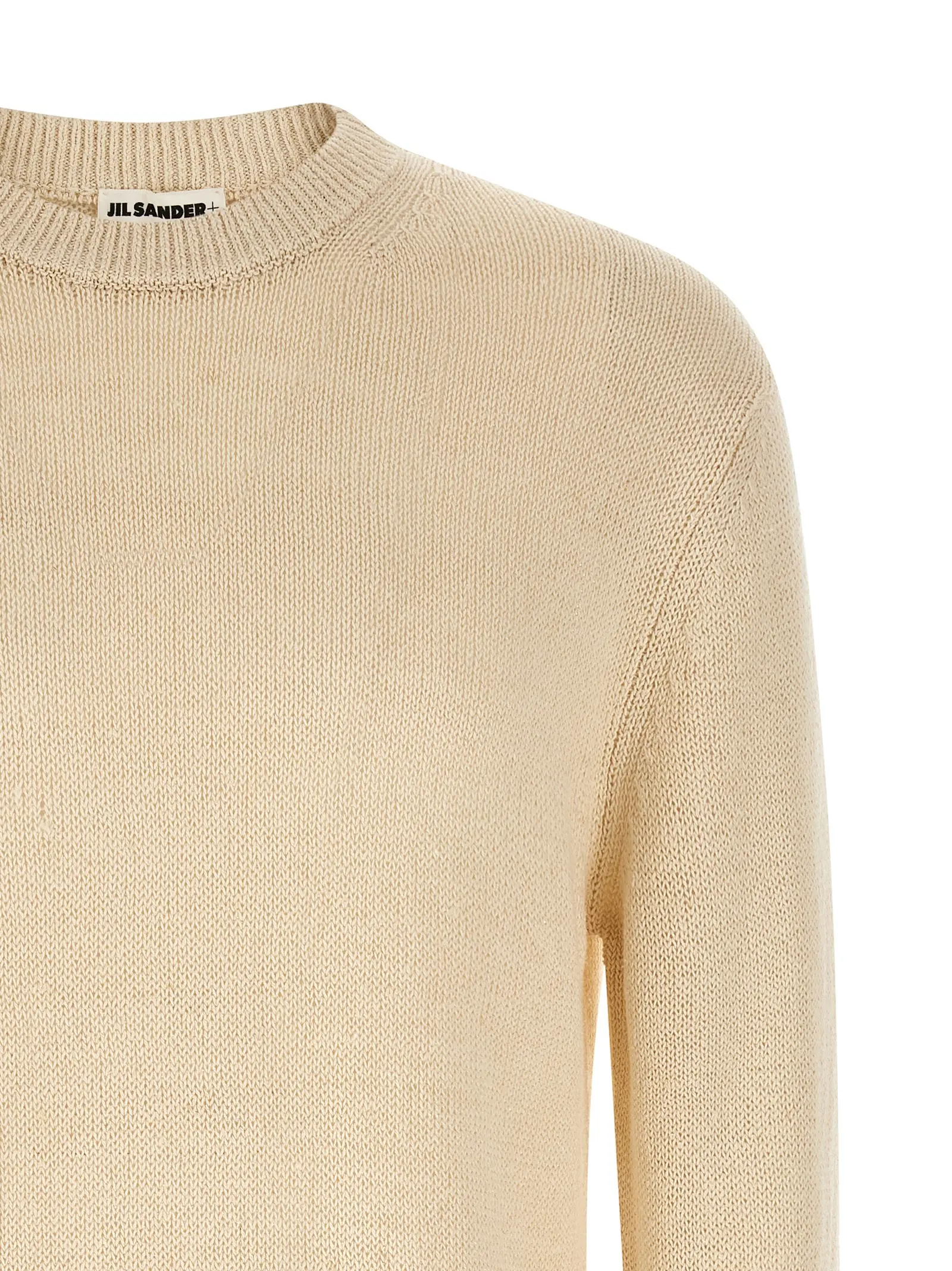 Светр Jil Sander з шовку та конопель Бежевий 3 Silk hemp sweater Man JIL SANDER Beige