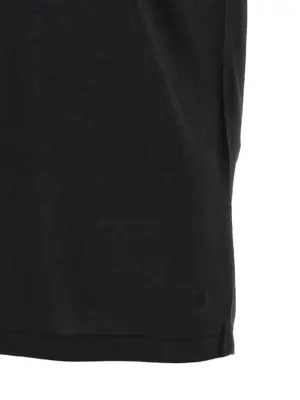 Logo embroidery t-shirt 67% lyocell 33% cotton TOM FORD Black