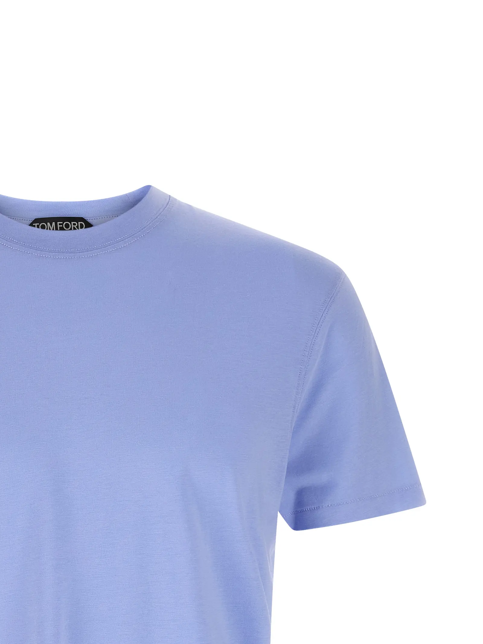 Футболка Tom Ford Logo Embroidery Блакитна 3 Logo embroidery t-shirt Man TOM FORD Light Blue