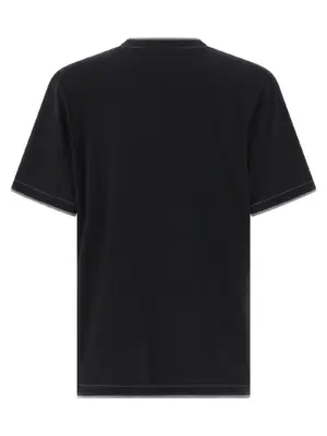 Double layer t-shirt M0B137451GCCB75 BRUNELLO CUCINELLI Black