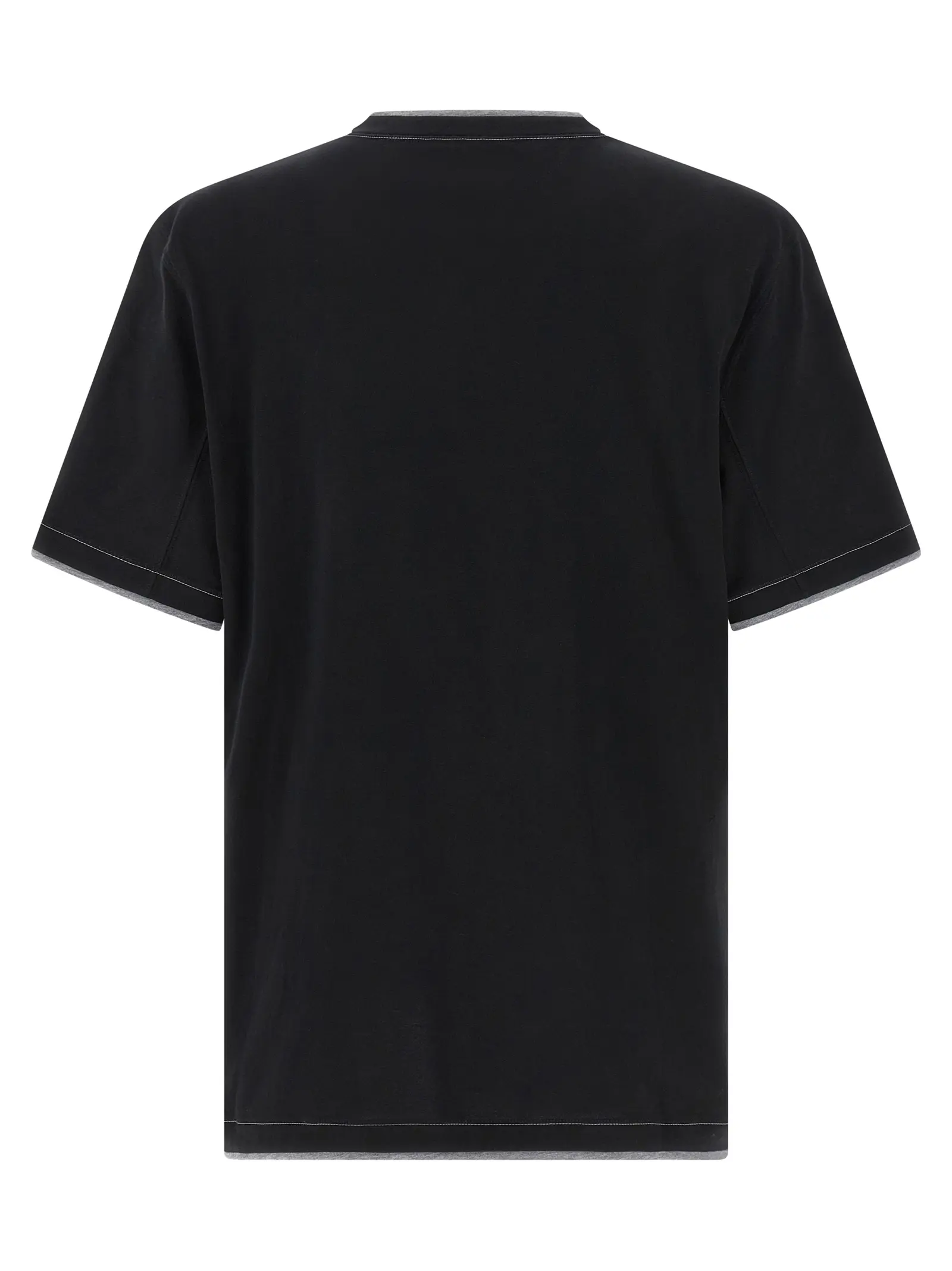 Футболка Brunello Cucinelli з подвійного шару Чорна 2 Double layer t-shirt M0B137451GCCB75 BRUNELLO CUCINELLI Black