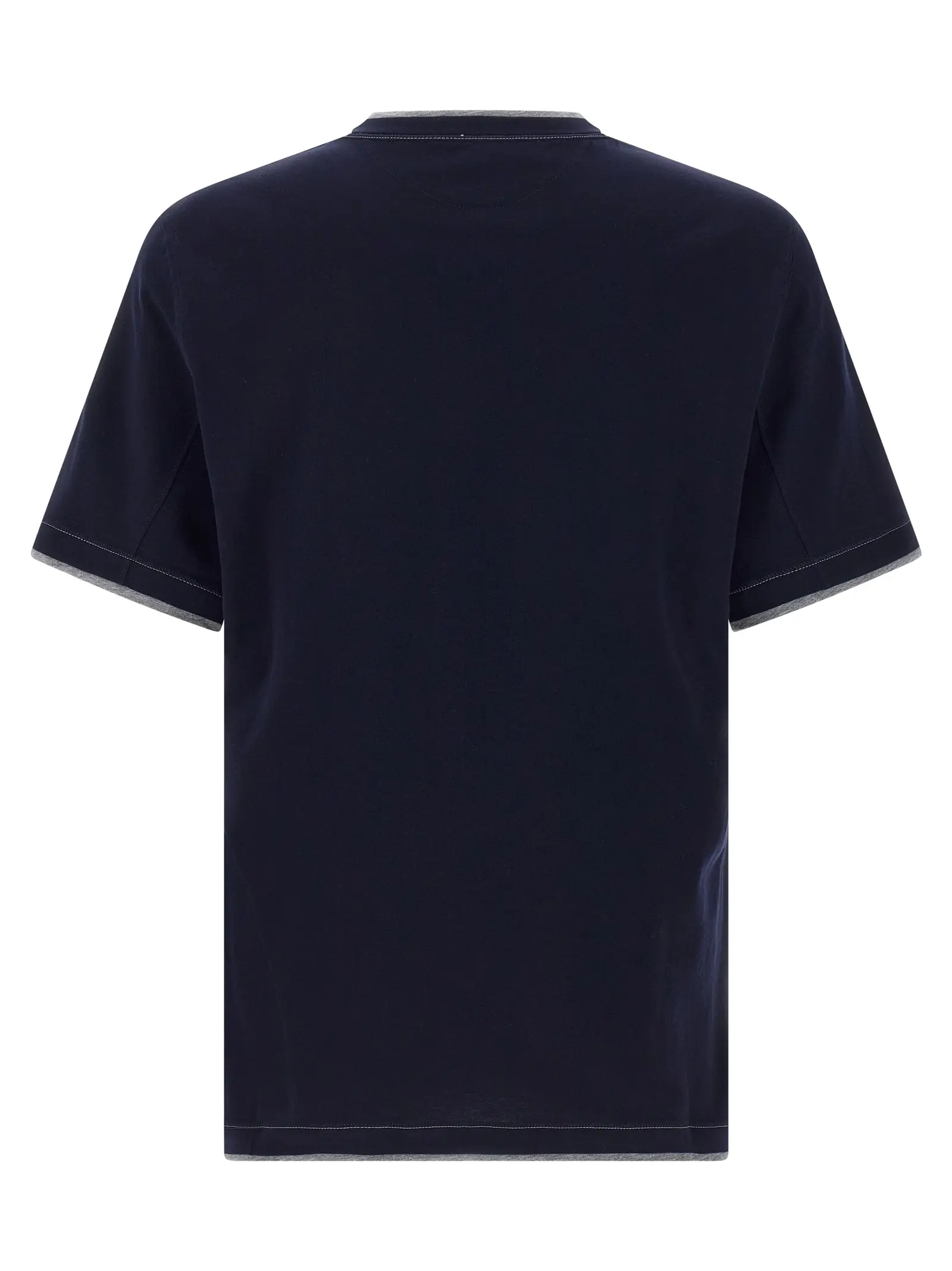 Футболка Brunello Cucinelli з подвійного шару Синя 2 Double layer t-shirt M0B137451GCD325 BRUNELLO CUCINELLI Blue