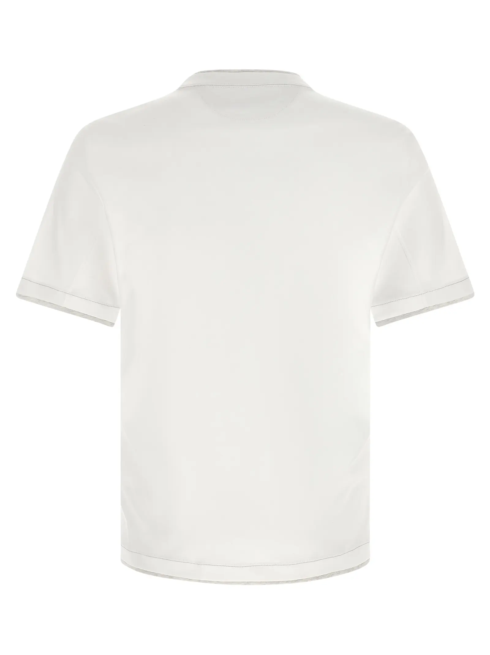 Футболка Brunello Cucinelli з подвійного шару Біла 2 Double layer t-shirt M0B137451GCW787 BRUNELLO CUCINELLI White