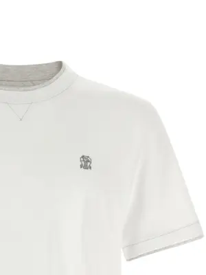 Double layer t-shirt Man BRUNELLO CUCINELLI White