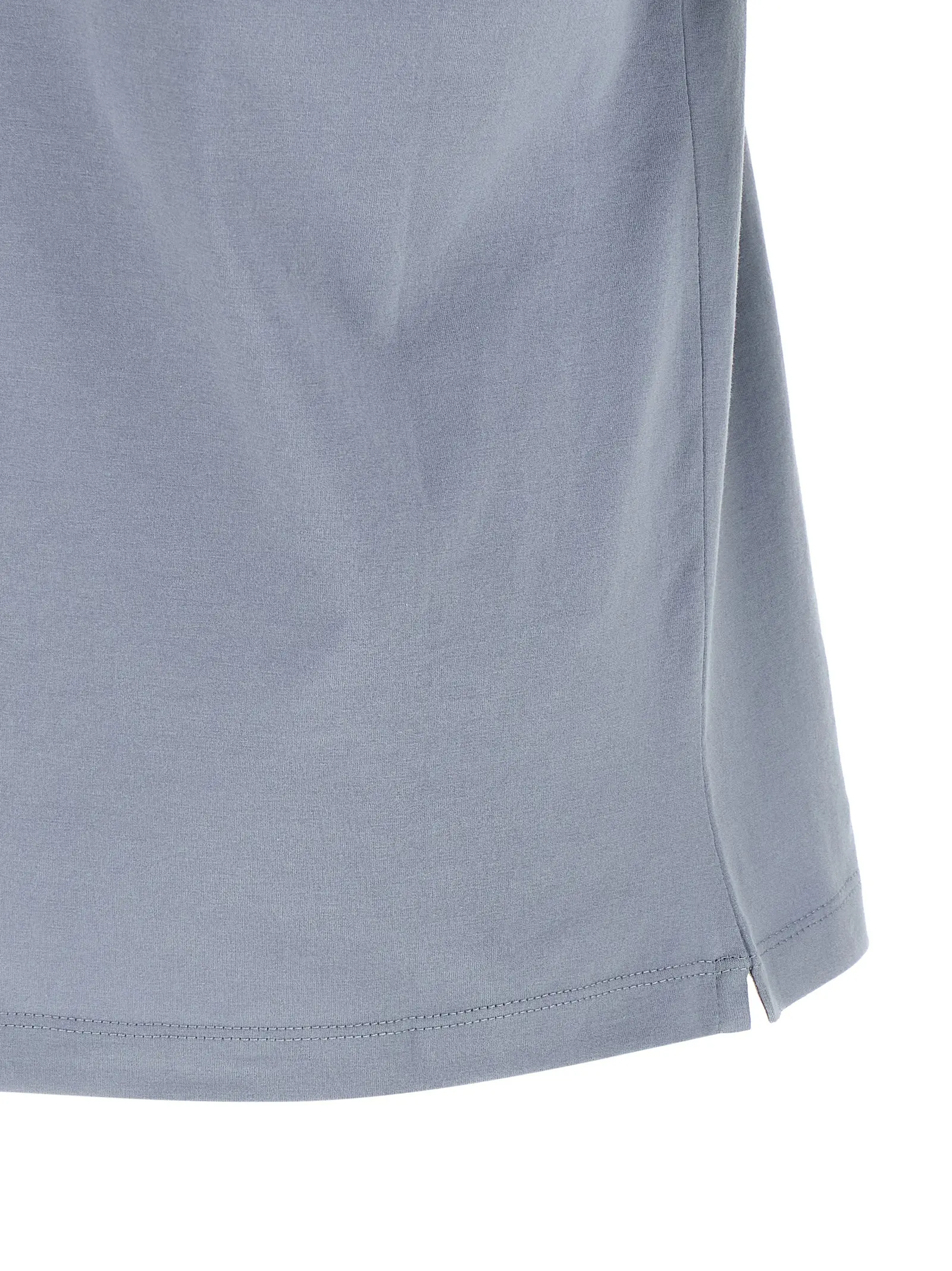 Футболка Brunello Cucinelli з логопринтом Блакитна 4 Logo print T-shirt 100% cotton BRUNELLO CUCINELLI Light Blue